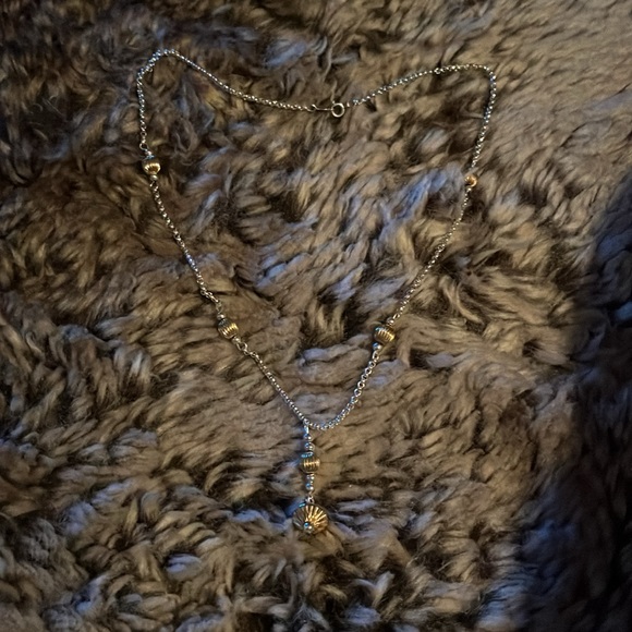 Vintage Elegant Gold filled and Sterling Silver Necklace - Picture 3 of 7